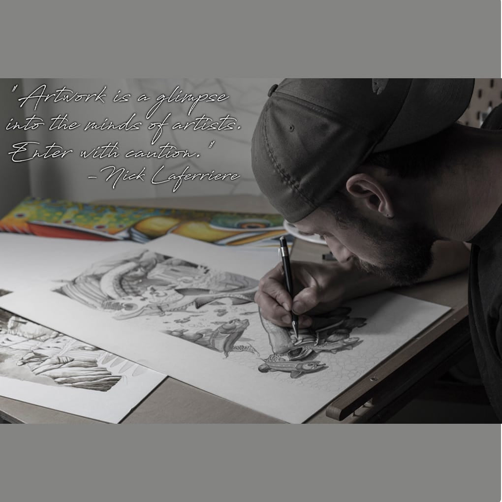 Nick-drawing-a-fish-for-a-boat-wrap
